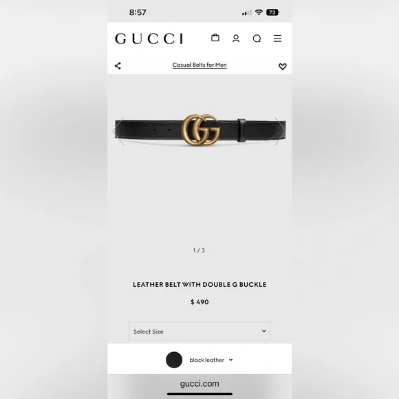Gucci Belt 80cm with Original Box, Dust Bag, and Receipt  display picture 1